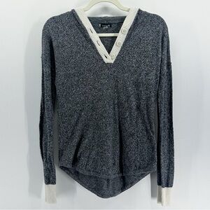 Smartwool Grey Marled Merino Wool Blend Hooded Sweater X-Small